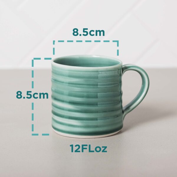 Aquamarine Mug Measurements Mud Ireland Handcrafted Irish Pottery