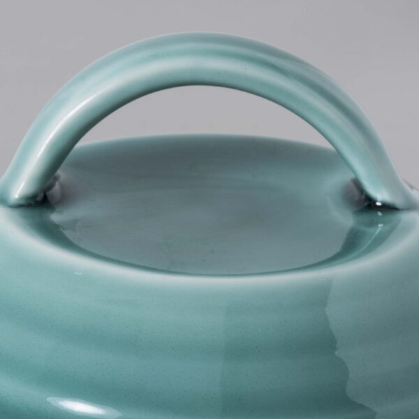 Aquamarine Butter Bell Handle Mud Ireland Handcrafted Irish Pottery Ceramics