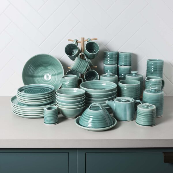 Aquamarine Ultimate Dinner Service Mud Ireland Handcrafted Irish Pottery and Ceramics