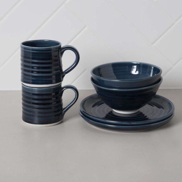 Midnight Navy Breakfast for Two Mud Ireland Handcrafted Irish Pottery and Ceramics