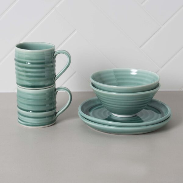 Aquamarine Breakfast for Two Mud Ireland Handcrafted Irish Pottery and Ceramics