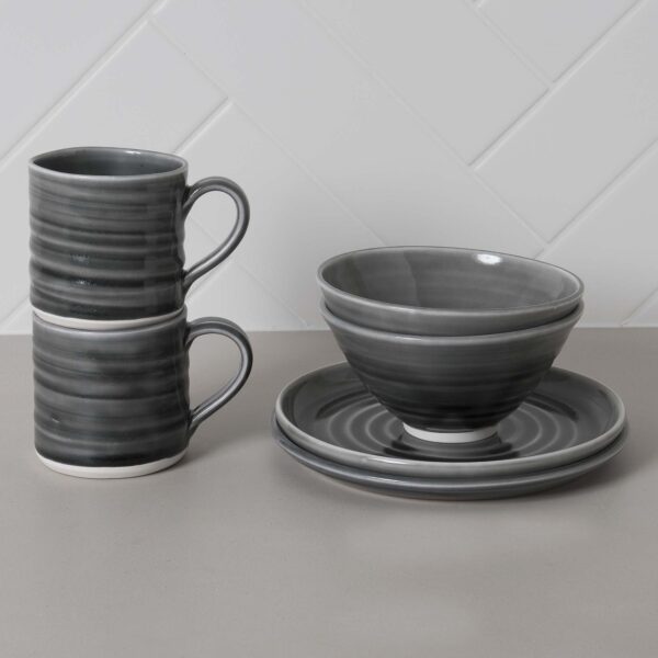 Nimbus Grey Breakfast for Two Mud Ireland Handcrafted Irish Pottery and Ceramics