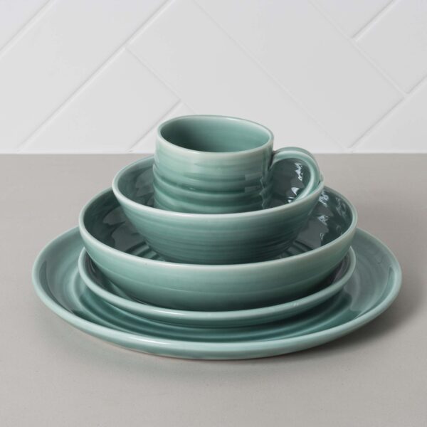 Aquamarine Bachelors Set Mud Ireland Handcrafted Irish Pottery and Ceramics