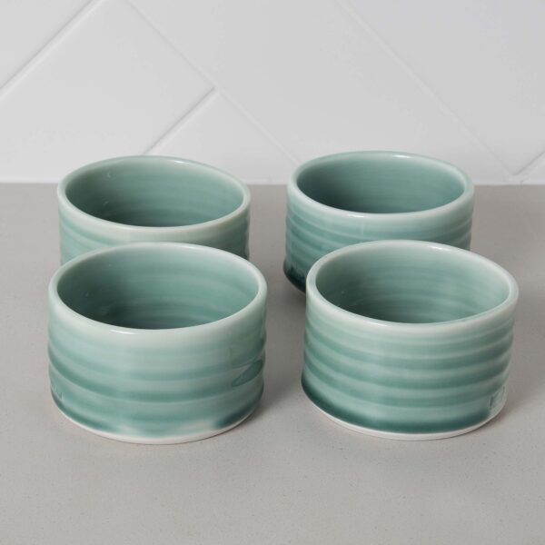 Aquamarine Turquoise Ramekin Set Mud Ireland Handcrafted Irish Pottery Ceramics