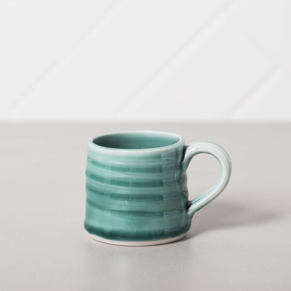 Aquamarine Turquoise Espresso Cup Mud Ireland Handcrafted Irish Pottery Ceramics