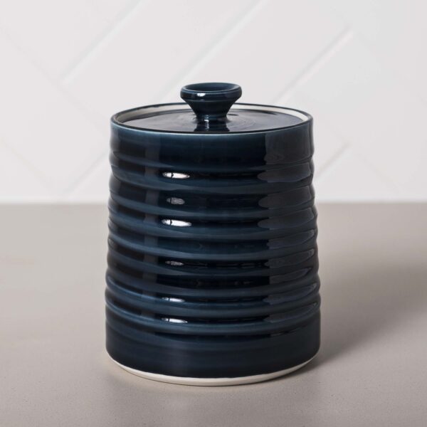 Midnight Navy Storage Jar Mud Ireland Handcrafted Irish Pottery Ceramics