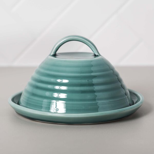 Aquamarine Turquoise Butter Bell Mud Ireland Handcrafted Irish Pottery Ceramics