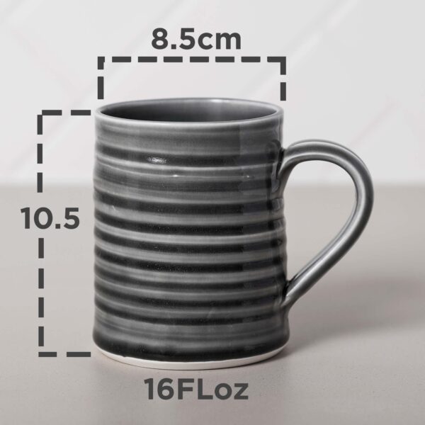 Nimbus Grey Large Mug Measurements Mud Ireland Handcrafted Irish Pottery Ceramics