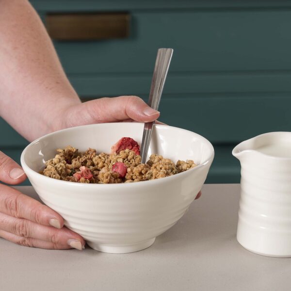 Cereal Bowl in use Ming porcelain collection Mud Ireland Pottery handcrafted Ceramics