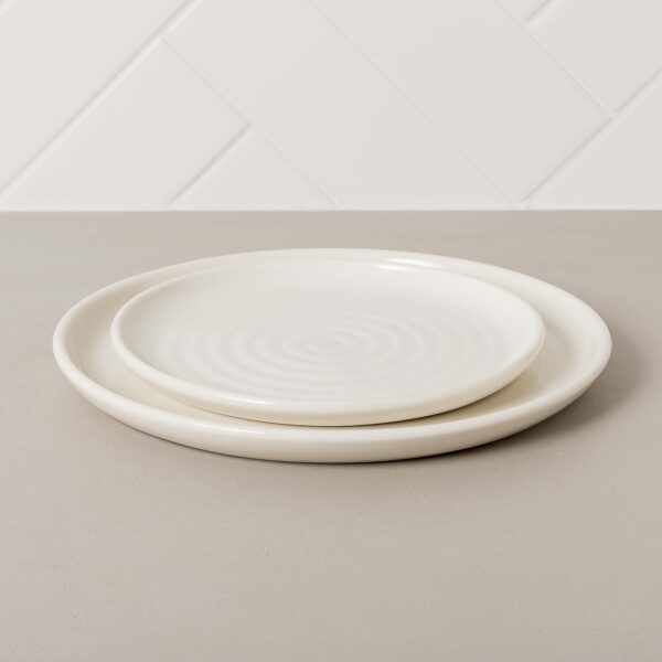 Plate size comparison Ming Porcelain Collection Mud Ireland Pottery handcrafted ceramics