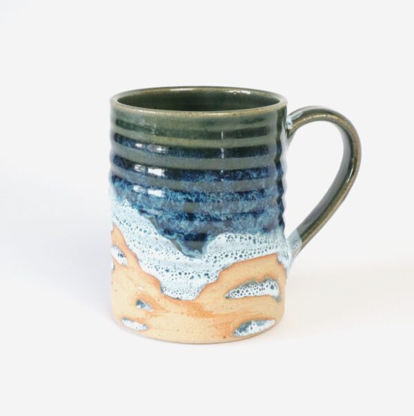 Wild Atlantic Way Large Pottery Mug Handmade in Northern Ireland Handcrafted Coffee Cup