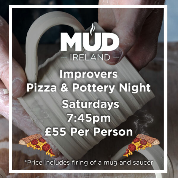 Improvers pizza pottery night northern ireland make a mug